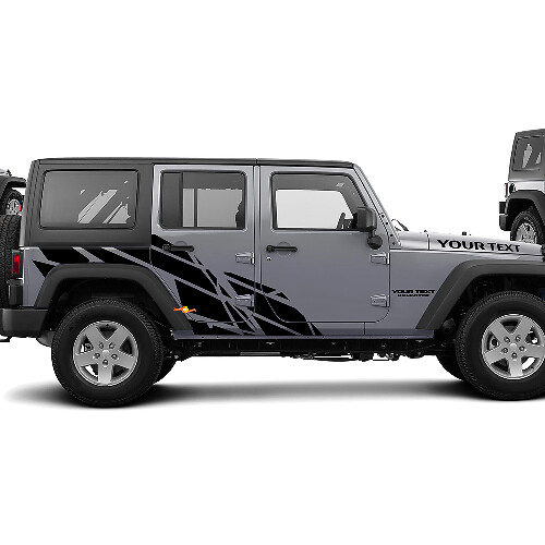 Autocollant vinyle graphique éclaboussure droite pour Jeep Wrangler Unlimited JK