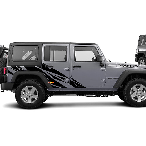 Kit d'autocollants en vinyle graphique éclaboussures droites pour Jeep Wrangler Unlimited JK