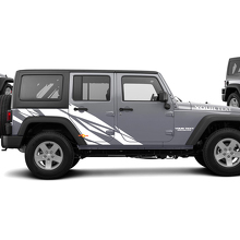 Kit d'autocollants en vinyle graphique éclaboussures droites pour Jeep Wrangler Unlimited JK_2