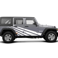 Kit d'autocollants en vinyle graphique à rayures droites pour Jeep Wrangler JK 2