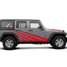 Kit d'autocollants en vinyle graphique à rayures droites pour Jeep Wrangler JK 3
