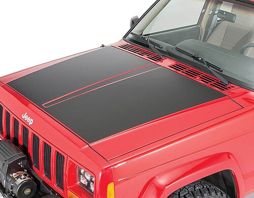 Autocollant occultant pour capot en vinyle, pour Jeep Cherokee XJ 84-01
