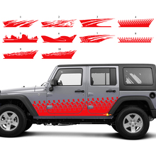 Kit de décalcomanies vinyle graphiques personnalisées pour portes latérales Splash pour Jeep Wrangler JK 3