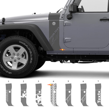 Autocollant en vinyle personnalisé à rayures pour capot et ailes pour Jeep Wrangler JK 2