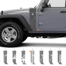 Autocollant en vinyle personnalisé à rayures pour capot et ailes pour Jeep Wrangler JK_2