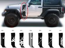 Jeep Wrangler JK Hood Cowl and Stripe descendant le pare-chocs Decal Sticker Graphics 2