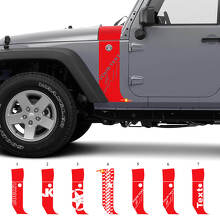 Autocollant en vinyle personnalisé à rayures pour capot et ailes pour Jeep Wrangler JK_3