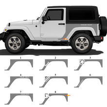 Autocollants Vinyle Latéraux Arrières Personnalisés pour Jeep Wrangler JK_2