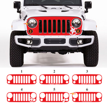 Autocollant en vinyle décoratif pour calandre personnalisée noircie Jeep Wrangler Rubicon JK_3
