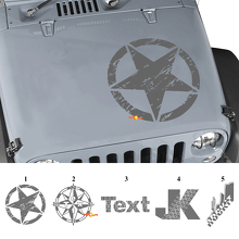 Autocollant Vinyle de Graphismes Personnalisés pour Capot Jeep Wrangler Rubicon JK_2