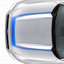 Autocollant vinyle de contour à l'accent pour capot Musclecar Musclecarmodel 2015-2020_2