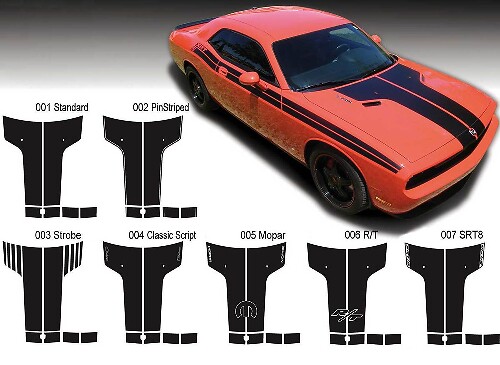 Dodge Challenger Hood T Sticker Hood Graphics s'adapte aux modèles 09-14