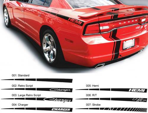 Dodge Charger Quarter Spear Hemi RT Sticker Autocollant Graphiques latéraux s'adapte aux modèles 2011-2014
