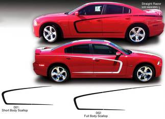 Dodge Charger Body Scallop Side Decal Sticker graphique s'adapte aux modèles 2011-2020
