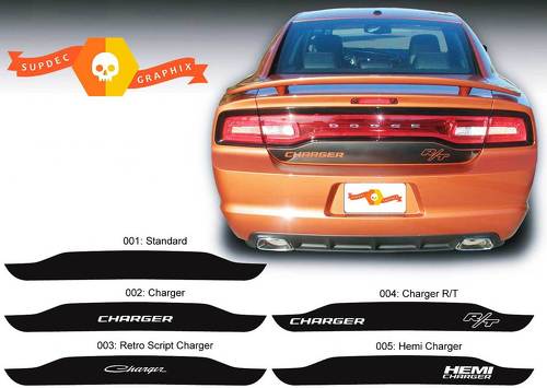Dodge Charger trunk blackout Decal Sticker Hemi RT graphiques s'adapte aux modèles 2011-2014