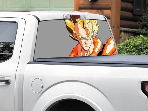 Anime Dragon Ball Z Gogeta Super Saiyan fenêtre arrière autocollant autocollant camionnette SUV voiture toute taille