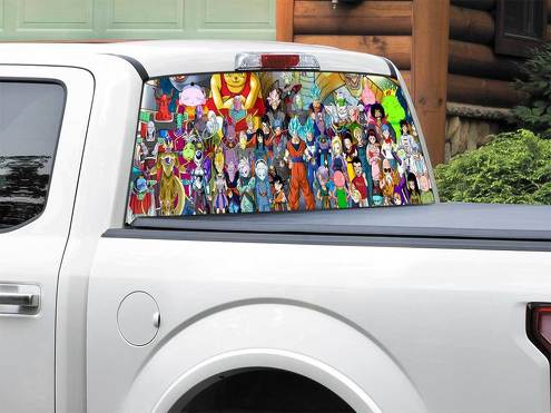 Anime Dragon Ball arrière fenêtre autocollant autocollant Pick-up camion SUV voiture n’importe quelle taille