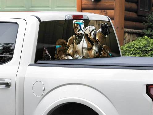République Commando Star Wars arrière fenêtre autocollant autocollant camionnette SUV voiture n’importe quelle taille