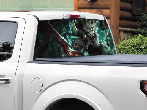 League Of Legends Rengar arrière fenêtre autocollant autocollant Pick-up camion SUV voiture n’importe quelle taille