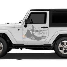 Autocollant Vinyle Porte Paysage Cactus pour Jeep Wrangler Rubicon Sahara 2