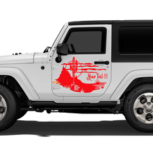 Autocollant Vinyle Porte Paysage Cactus pour Jeep Wrangler Rubicon Sahara 3