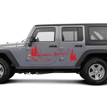 Autocollant Vinyle Porte Paysage Naturel pour Jeep Wrangler Rubicon Sahara_3