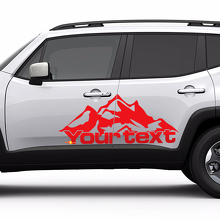 Autocollant en vinyle lettrage style montagnes pour porte Jeep Renegade_3