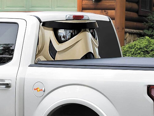 Autocollant pour lunette arrière de camionnette SUV inspiré du Stormtrooper
