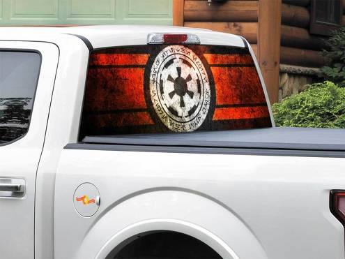 Galactic Empire Star Wars arrière fenêtre autocollant autocollant Pick-up camion SUV voiture n’importe quelle taille