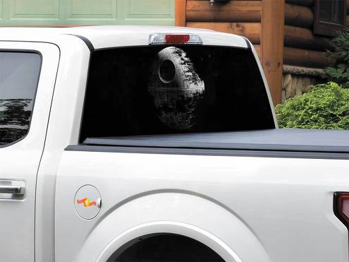 Death Star film Star Wars arme fenêtre arrière autocollant autocollant camionnette SUV voiture n’importe quelle taille