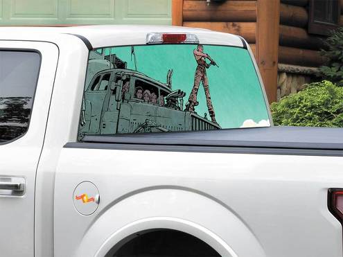 Mad Max Fury Road Comics fenêtre arrière sticker autocollant Pick-up camion SUV voiture n’importe quelle taille