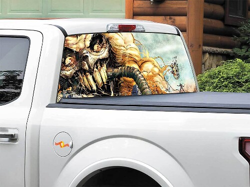 Autocollant pour vitre arrière inspiré de Mad Max Immortan Joe pour camionnette SUV