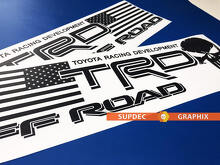 Autocollants Vinyle TRD USA Drapeau Punisher Crâne pour Camions Toyota_2