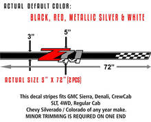 2 - Z71 Off Road Decals - autocollants Pièces Chevy Silverado GMC Sierra 4x4 2010-2021 2