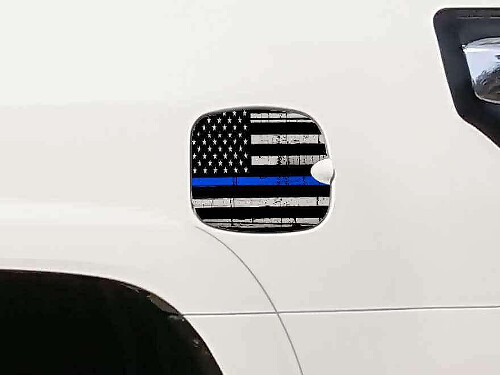 Autocollant en vinyle bouchon de réservoir drapeau USA ligne bleue pour Toyota 4Runner 2010-2017