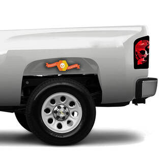 Chevrolet Silverado Truck 1500/2500/3500 Autocollants de décalcomanies graphiques pour feux de freinage crâne pour modèles 2008-2013