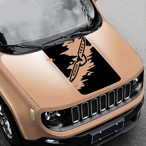 Jeep Renegade Cherokee Trailhawk TrailHawk Splash Graphic Vinyl Autocollant Décalcomanie Capot
