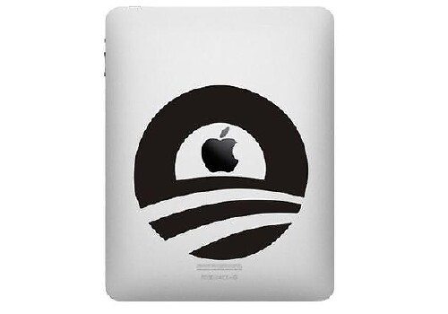 Autocollant vinyle logo Obama O pour iPad