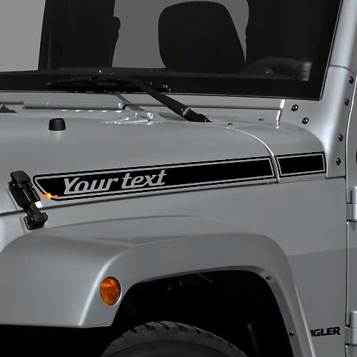 Autocollant Vinyle Lettres Rayures Latérales Capot 2 Pour Jeep Renegade