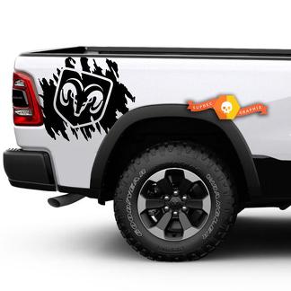 Dodge Ram Logo Splash Splatter Decal Hayon Camion SUV Véhicule Graphic Pickup