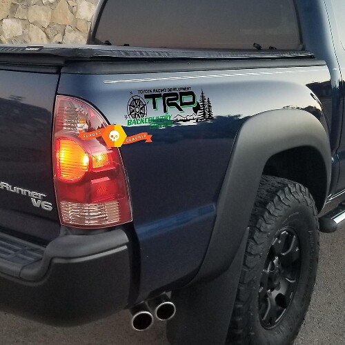 Autocollants latéraux en vinyle TRD Backcountry Compass pour Toyota Tacoma