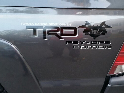 Autocollant en vinyle TRD Psy-Ops Edition pour côté de caisse Toyota Tundra