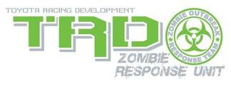 Toyota Racing Development TRD Zombie Response Unit édition 4X4 autocollants graphiques côté lit