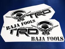 Toyota Racing Development TRD BAJA FOOLS Punisher edition 4X4 côté lit Autocollants graphiques 3