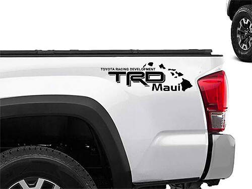 Ensemble d'autocollants latéraux arrière en vinyle TRD Maui pour camions Toyota