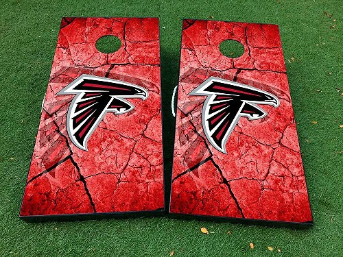 Autocollant de jeu de planche Cornhole de football des Falcons d'Atlanta en VINYLE avec LAMINATION 2
