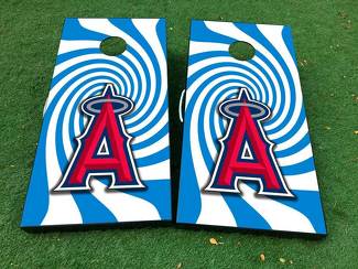 Los Angeles Angels baseball Cornhole jeu de société autocollant vinyle s'enroule avec stratifié