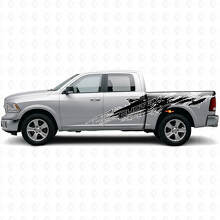 Kit de décalcomanies latérales en vinyle avec lettrage personnalisé style éclaboussures de boue pour Dodge Ram_5