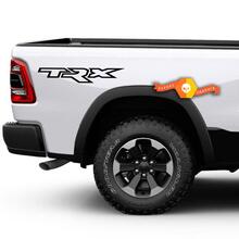 2 Dodge Ram Rebel TRX Hemi Hood Logo Camion Vinyle Autocollant Décalcomanie Graphique Pickup
 2