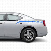 Autocollant vinyle latéral à rayures stroboscopiques style Stinger pour Dodge Charger 2006-2010_2